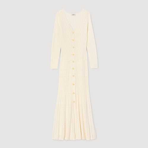 SANDRA FANTASY JERSEY DRESS BEIGE