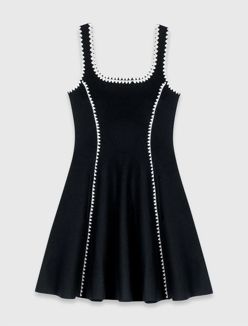 MAJE DRESS SET BLACK LINES