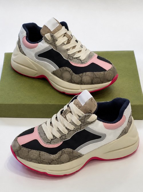 navy pink sneakers
