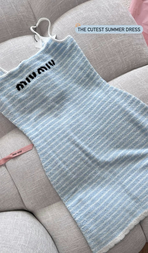 Miue blue stripes dress
