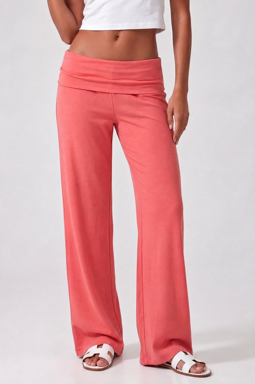 Baggy Yoga Pants - Coral