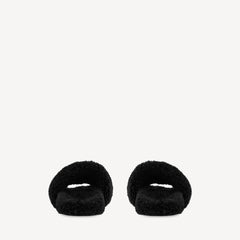 "Balenci" Fur Slides