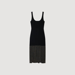 SANDRA LONG KNITTED DRESS WITH FRINGES