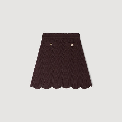 SANDRA KNIT SKIRT BROWN