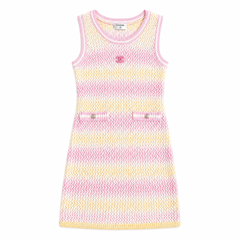 pink yellow dress