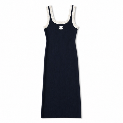 C LONG NAVY DRESS
