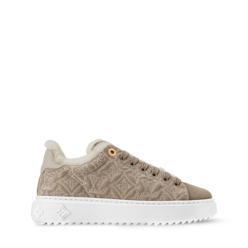 BEIGE FUR TRAINERS