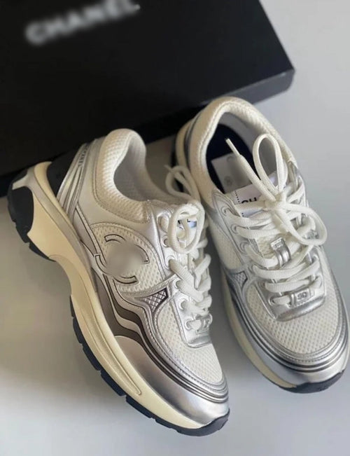 C silver trainers