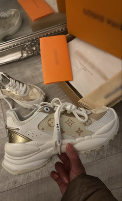 white gold sneakers