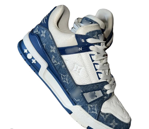 denim white sneakers