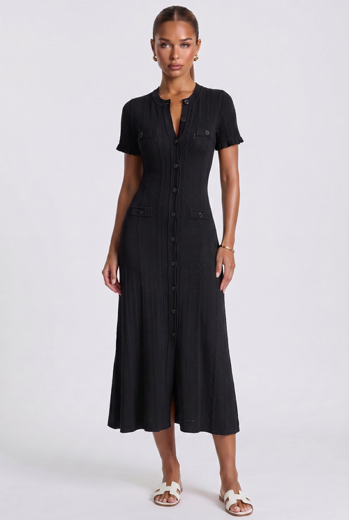 Aria Maxikleid - Schwarz
