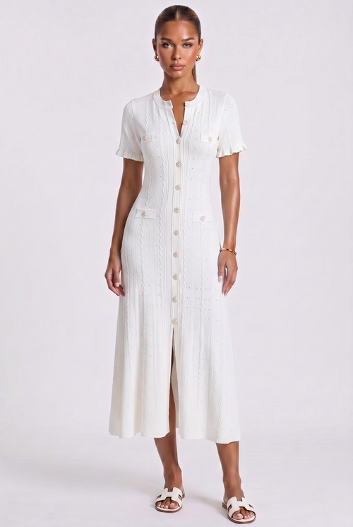 Aria Maxikleid - Weiss
