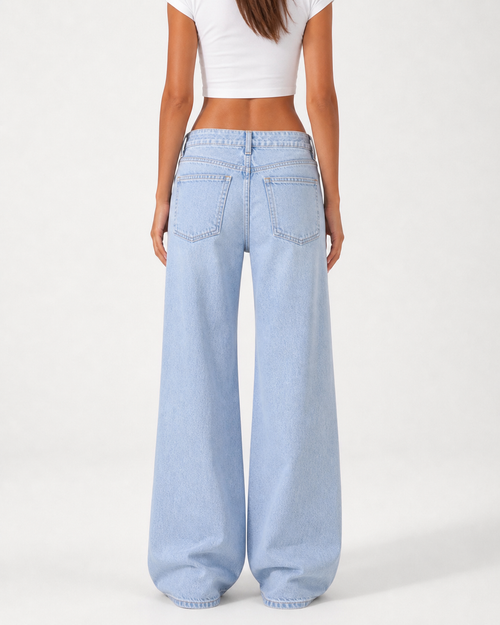 Low Waist Jeans Wide Leg – Baby Blue