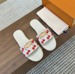 WHITE CHERRY SANDALS