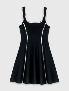 MAJE DRESS SET BLACK LINES