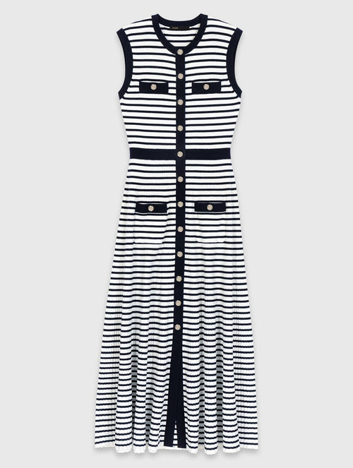 MAJE NAVY STRIPE DRESS