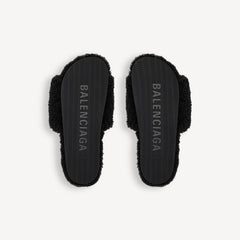 "Balenci" Fur Slides