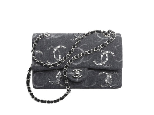 GREY SEQUIN BAG