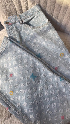 Monogram light jeans