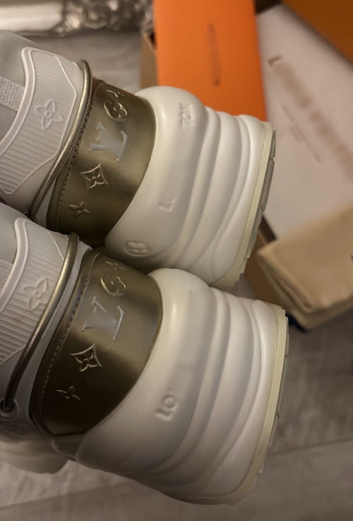 white gold sneakers