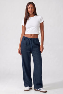 Linen Pants - Navy