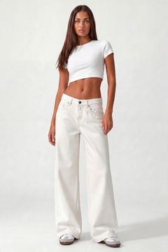 Low Waist Jeans Wide Leg - Off White
