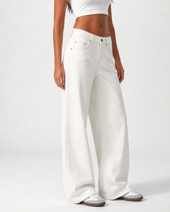 Low Waist Jeans Wide Leg - Off White
