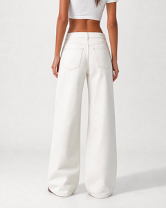 Low Waist Jeans Wide Leg - Off White