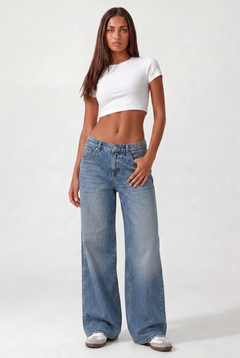 Low Waist Jeans Wide Leg – Vintage Wash