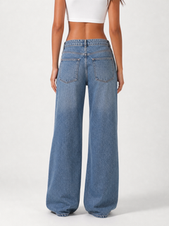 Low Waist Jeans Wide Leg – Vintage Wash